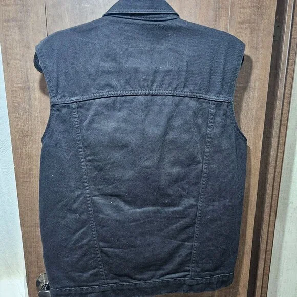 Black Denim Vest - Picture 2 of 3